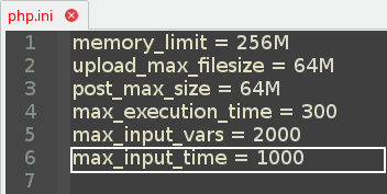 Increase Max Input Time - PHP INI