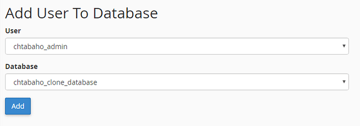 page for adding user to database